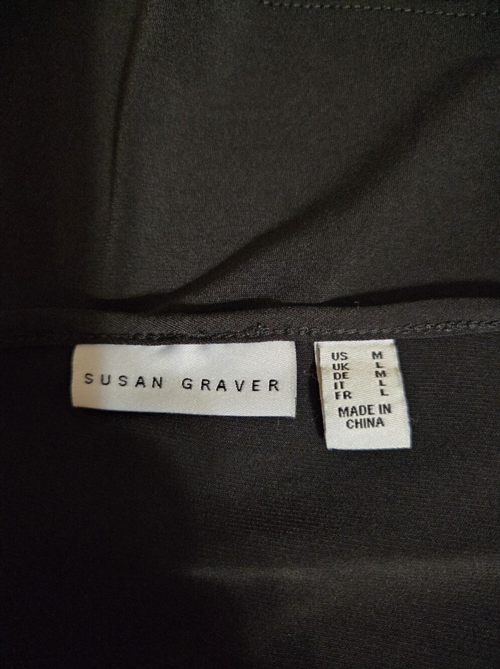 Susan Graver Black Long Sleeve Tunic - Picture 2 of 8